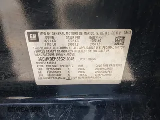 2014 Chevrolet Silverado 1500 LT with VIN 3GCUKREH8EG210945, listed as a IAAI auction lot 41718435 with 106,320 mi miles and . Bid and sale history available at DreamBid. Image 9.