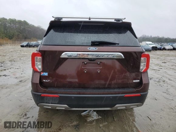 2020 Ford Explorer XLT with VIN 1FMSK7DH9LGA77629, listed as a Copart auction lot 50435725 with 77,014 mi miles and Salvage Title. Bid and sale history available at carsss.com. Image 6.
