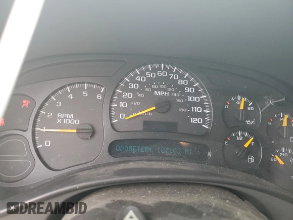 2004 Chevrolet Avalanche Z71 with VIN 3GNEK12T54G235614, listed as a Copart auction lot 78718624 with 187,103 mi miles and Salvage Title. Bid and sale history available at DreamBid. Image 9.
