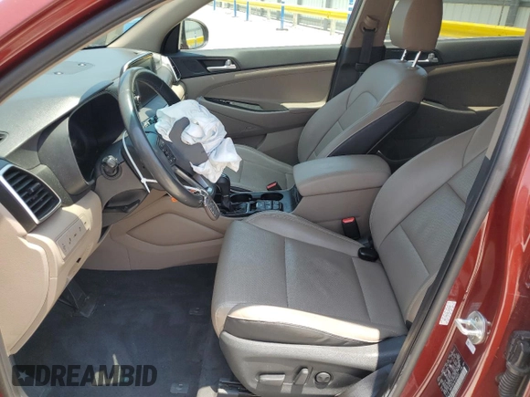 2020 Hyundai Tucson Ultimate with VIN KM8J33AL8LU255297, listed as a Copart auction lot 57550635 with Not provided miles and Salvage title. Bid and sale history available at DreamBid. Image 7.