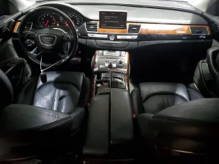 2013 Audi A8 L 3.0L with VIN WAURGAFD1DN000436, listed as a Copart auction lot 44382755 with 138,900 mi miles and Salvage Title. Bid and sale history available at carsss.com. Image 8.