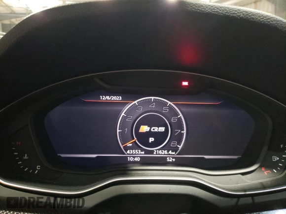 2018 Audi SQ5 Premium Plus with VIN WA1A4AFY6J2197350, listed as a Copart auction lot 78088293 with 43,553 mi miles and . Bid and sale history available at DreamBid. Image 9.
