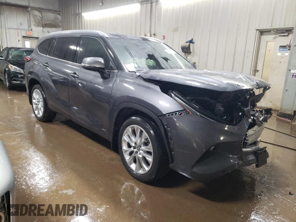 2021 Toyota Highlander Hybrid Limited with VIN 5TDXBRCH0MS522418, listed as a Copart auction lot 44133135 with 94,124 mi miles and Salvage title. Bid and sale history available at DreamBid. Image 4.