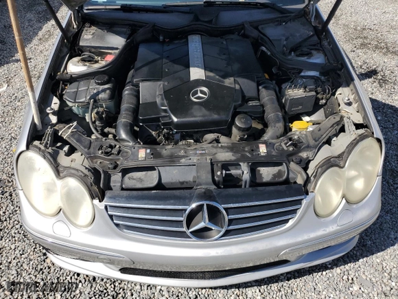 2003 Mercedes-Benz CLK-Class 5.0L with VIN WDBTJ75J33F060438, listed as a Copart auction lot 47317405 with 141,947 mi miles and Salvage Title. Bid and sale history available at carsss.com. Image 11.