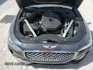 2019 Genesis G70 2.0T Advanced with VIN KMTG44LA9KU015043, listed as a Copart auction lot 77567484 with 80,635 mi miles and Salvage Title. Bid and sale history available at carsss.com. Image 12.