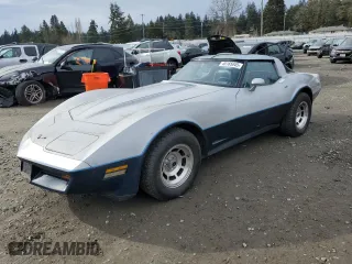 1981 Chevrolet Corvette with VIN 1G1AY8765B5102866, listed as a Copart auction lot 46165045 with 41,222 mi miles and Clean Title. Bid and sale history available at carsss.com. Image 1.