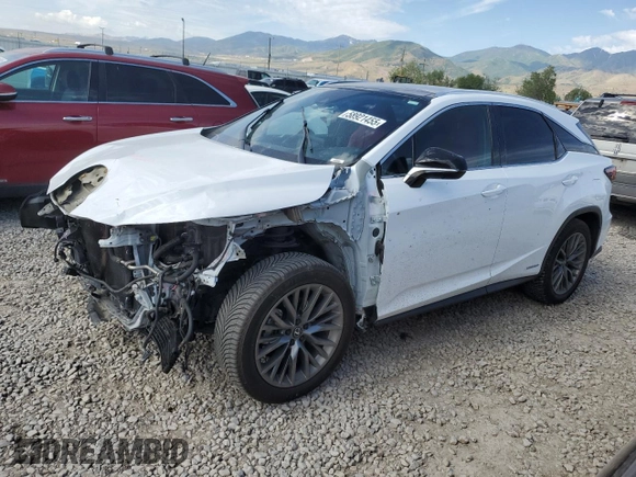 2020 Lexus RX 450h F Sport Performance with VIN 2T2YGMDA1LC043924, listed as a Copart auction lot 58921455 with 36,032 mi miles and Salvage title. Bid and sale history available at DreamBid. Image 1.
