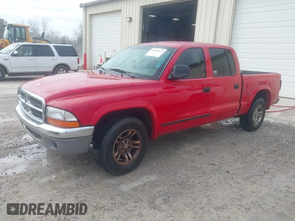 2004 Dodge Dakota SLT with VIN 1D7HL48N44S708625, listed as a IAAI auction lot 41552527 with 337,535 mi miles. Bid and sale history available at carsss.com. Image 2.