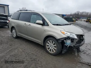 2017 Toyota Sienna LE with VIN 5TDJZ3DC8HS149992, listed as a Copart auction lot 51878725 with 90,299 mi miles and Salvage title. Bid and sale history available at DreamBid. Image 4.