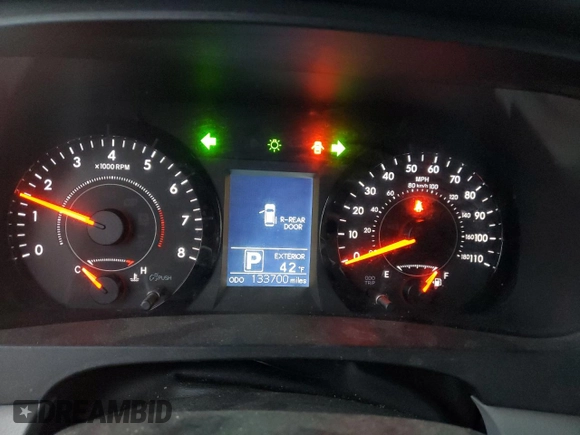 2016 Toyota Sienna LE with VIN 5TDJK3DC4GS133341, listed as a Copart auction lot 83660134 with 133,700 mi miles and Salvage Title. Bid and sale history available at carsss.com. Image 9.