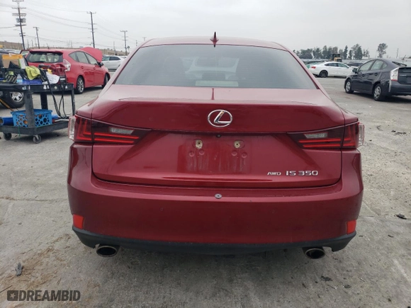 2015 Lexus IS 350 with VIN JTHCE1D22F5006666, listed as a Copart auction lot 50836345 with 164,612 mi miles and Salvage Title. Bid and sale history available at carsss.com. Image 6.