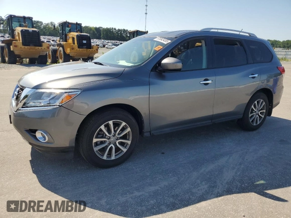 2015 Nissan Pathfinder SV with VIN 5N1AR2MM2FC716758, listed as a Copart auction lot 61843455 with 105,127 mi miles and Salvage title. Bid and sale history available at DreamBid. Image 1.