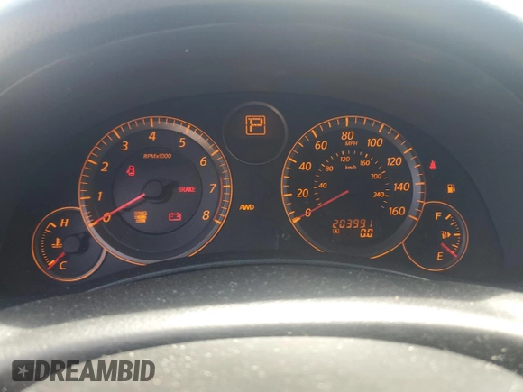 2005 Infiniti G35 with VIN JNKCV51F75M313074, listed as a Copart auction lot 54446015 with 203,991 mi miles and Salvage Title. Bid and sale history available at DreamBid. Image 9.
