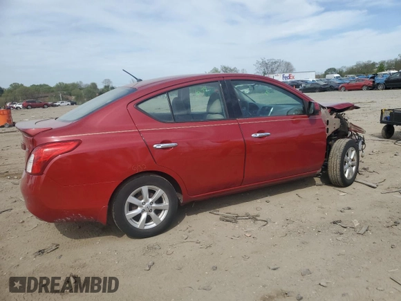 2014 Nissan Versa SV with VIN 3N1CN7AP3EL833520, listed as a Copart auction lot 53958325 with 98,192 mi miles and Salvage Title. Bid and sale history available at DreamBid. Image 3.