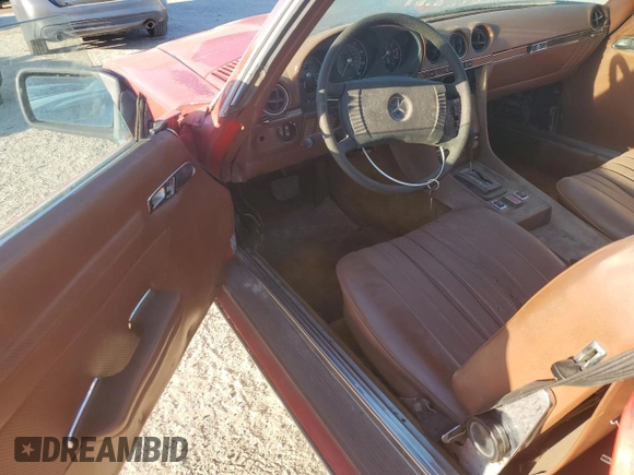 1979 Mercedes-Benz SL with VIN 10704412056368, listed as a Copart auction lot 76624824 with 51,488 mi miles and Clean title. Bid and sale history available at DreamBid. Image 8.
