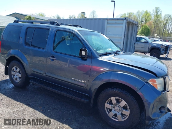 2005 Nissan Pathfinder LE with VIN 5N1AR18W85C714971, listed as a IAAI auction lot 41998680 with 212,304 mi miles and . Bid and sale history available at DreamBid. Image 1.