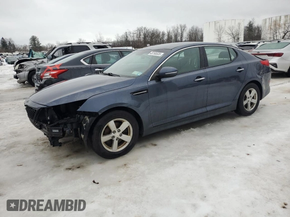 2015 Kia Optima LX with VIN 5XXGM4A76FG450748, listed as a Copart auction lot 45195535 with 235,270 mi miles and Salvage Title. Bid and sale history available at carsss.com. Image 1.