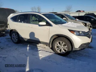 2012 Honda CR-V EX-L with VIN 5J6RM4H70CL049717, listed as a Copart auction lot 88761795 with 134,588 mi miles and Salvage Title. Bid and sale history available at DreamBid. Image 4.