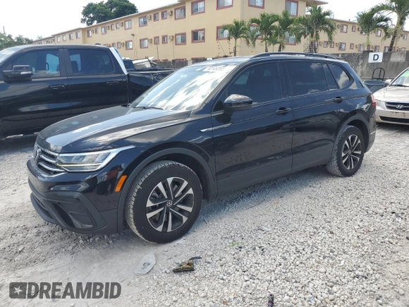 2023 Volkswagen Tiguan S with VIN 3VVRB7AX7PM064597, listed as a Copart auction lot 60149265 with 64,986 mi miles and Non repairable. Bid and sale history available at DreamBid. Image 1.