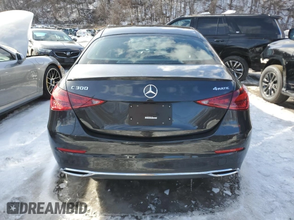 2023 Mercedes-Benz C 300 with VIN W1KAF4HB2PR078985, listed as a Copart auction lot 45559535 with 11,155 mi miles and Salvage Title. Bid and sale history available at DreamBid. Image 6.