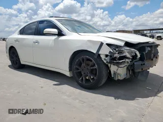 2014 Nissan Maxima SV with VIN 1N4AA5AP3EC467676, listed as a Copart auction lot 56574015 with 158,612 mi miles and Salvage title. Bid and sale history available at DreamBid. Image 4.
