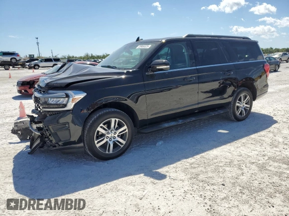 2024 Ford Expedition Max XLT with VIN 1FMJK1H85REA03549, listed as a Copart auction lot 49989325 with 44,166 mi miles and Salvage Title. Bid and sale history available at DreamBid. Image 1.