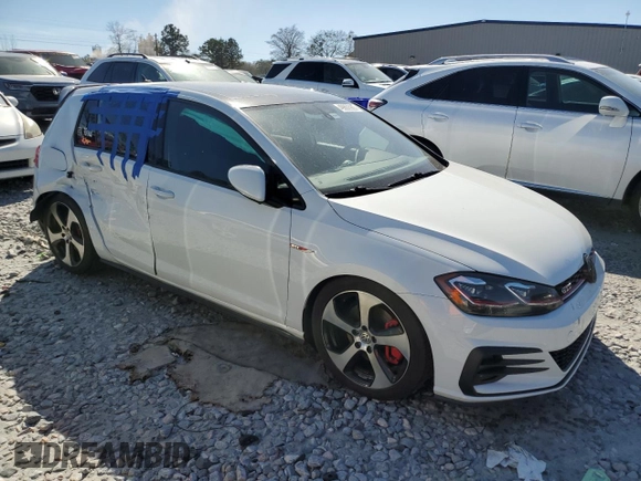 2018 Volkswagen Golf GTI S with VIN 3VW547AU1JM285842, listed as a Copart auction lot 49862985 with 74,999 mi miles and Salvage Title. Bid and sale history available at carsss.com. Image 4.