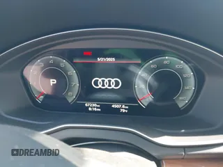 2022 Audi Q5 S line Premium Plus with VIN WA1EAAFY8N2075153, listed as a IAAI auction lot 42317317 with 67,230 mi miles and . Bid and sale history available at DreamBid. Image 7.