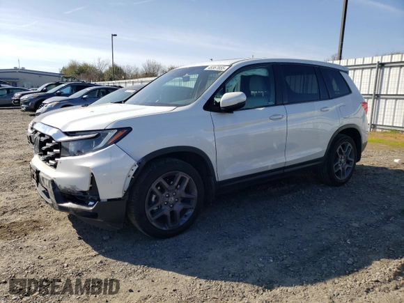 2022 Honda Passport EX-L z VIN 5FNYF7H57NB006039, wystawiony jako Copart lot #48367855 z przebiegiem 43 587 mil mil oraz Szkoda całkowita • Salvage title. Historia ofert i sprzedaży dostępna na DreamBid. Obrazek 1.