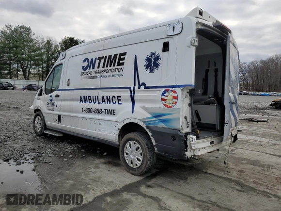 2019 Ford Transit with VIN 1FDYR2CM8KKB86523, listed as a Copart auction lot 80925903 with Not Provided miles and Salvage Title. Bid and sale history available at DreamBid. Image 2.