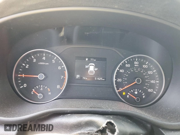 2020 Kia Sportage S with VIN KNDP6CACXL7640316, listed as a Copart auction lot 51828654 with 51,625 mi miles and Salvage Title. Bid and sale history available at carsss.com. Image 9.