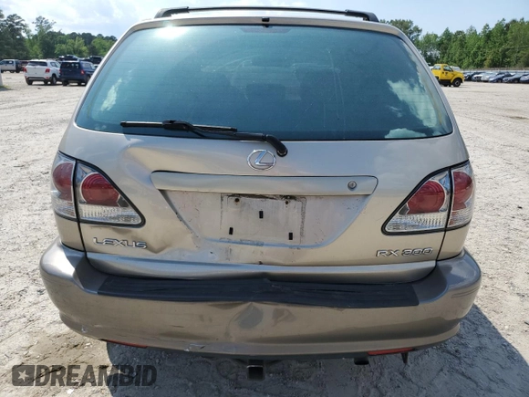 2002 Lexus RX 300 with VIN JTJHF10U520252529, listed as a Copart auction lot 55276465 with 203,254 mi miles and Salvage Title. Bid and sale history available at DreamBid. Image 6.