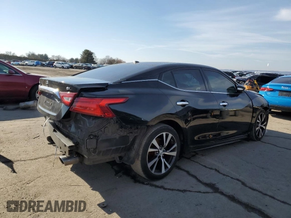 2017 Nissan Maxima SV with VIN 1N4AA6AP3HC377342, listed as a Copart auction lot 46506945 with 118,544 mi miles and Salvage Title. Bid and sale history available at DreamBid. Image 3.