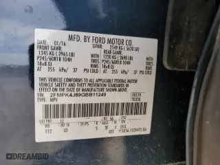 2016 Ford Edge SEL with VIN 2FMPK4J89GBB11249, listed as a Copart auction lot 49319435 with 101,623 mi miles and Salvage Title. Bid and sale history available at carsss.com. Image 14.