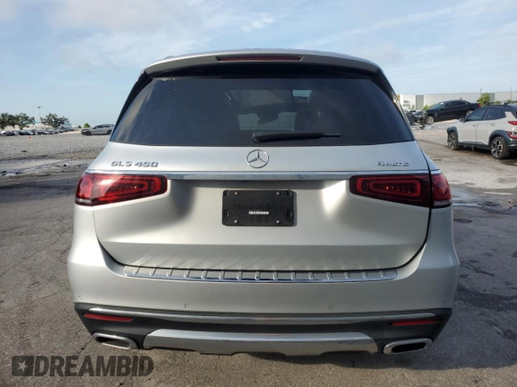 2021 Mercedes-Benz GLS 450 with VIN 4JGFF5KE4MA485253, listed as a Copart auction lot 58625715 with Not provided miles and Salvage title. Bid and sale history available at DreamBid. Image 6.