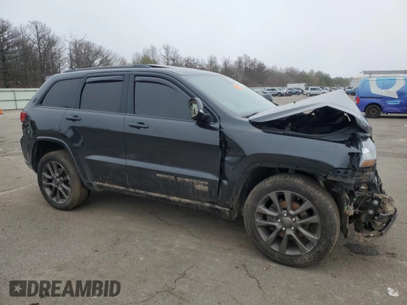 2016 Jeep Grand Cherokee Limited 75th Anniversary with VIN 1C4RJFBG6GC360609, listed as a Copart auction lot 50035315 with Not Provided miles and Salvage Title. Bid and sale history available at DreamBid. Image 4.
