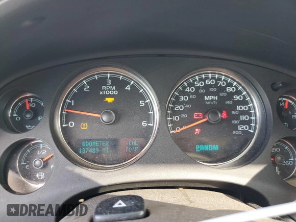 2012 Chevrolet Tahoe LTZ with VIN 1GNSCCE08CR214560, listed as a Copart auction lot 44723175 with 137,489 mi miles and Salvage title. Bid and sale history available at DreamBid. Image 9.