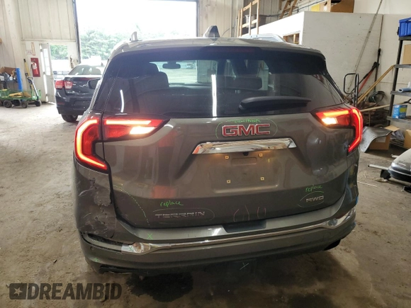 2018 GMC Terrain Denali with VIN 3GKALXEX7JL200456, listed as a Copart auction lot 61207975 with 91,028 mi miles and Salvage title. Bid and sale history available at DreamBid. Image 6.