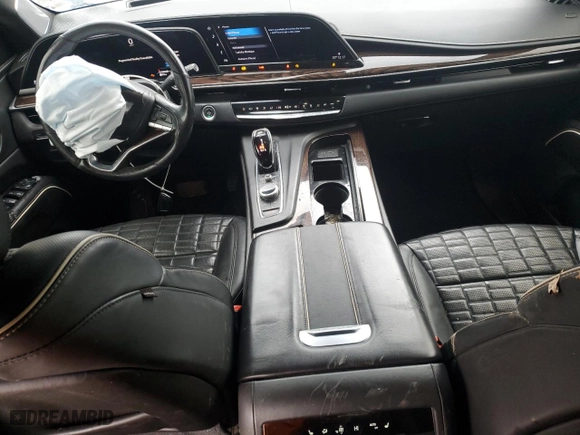 2021 Cadillac Escalade Premium Luxury Platinum with VIN 1GYS4DKL2MR193839, listed as a Copart auction lot 86813234 with 123,657 mi miles and Salvage Title. Bid and sale history available at carsss.com. Image 8.