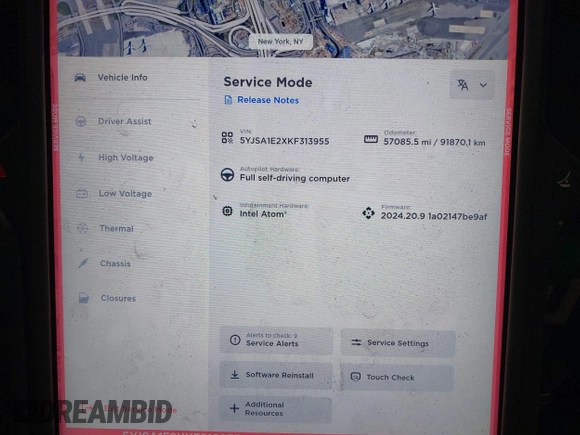 2019 Tesla Model S 75D z VIN 5YJSA1E2XKF313955, wystawiony jako IAAI lot #41658345 z przebiegiem 57 085 mil mil oraz . Historia ofert i sprzedaży dostępna na DreamBid. Obrazek 7.