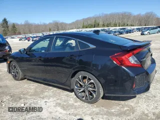 2018 Honda Civic Si with VIN 2HGFC1E50JH705875, listed as a Copart auction lot 49696525 with 105,061 mi miles and Salvage Title. Bid and sale history available at DreamBid. Image 2.