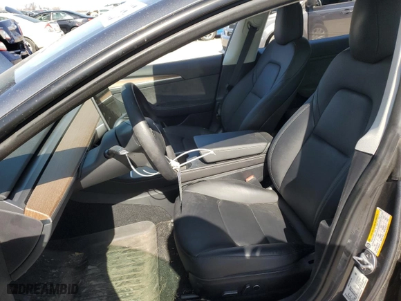 2022 Tesla Model 3 Long Range with VIN 5YJ3E1EB2NF350463, listed as a Copart auction lot 47933085 with 9,527 mi miles and Salvage Title. Bid and sale history available at carsss.com. Image 7.