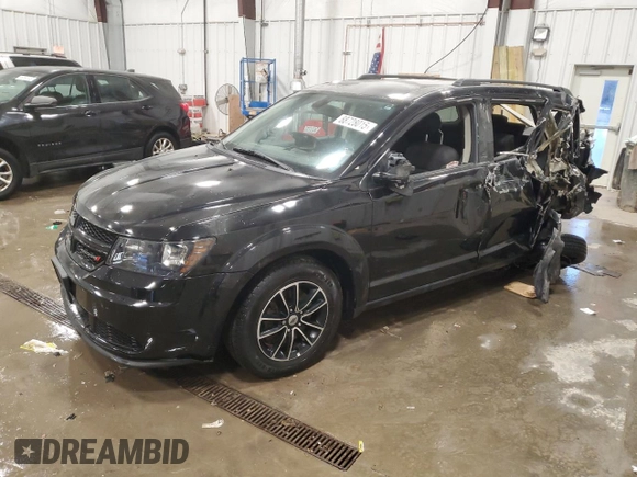 2018 Dodge Journey SE with VIN 3C4PDCAB4JT443325, listed as a Copart auction lot 88728015 with 98,387 mi miles and Non Repairable. Bid and sale history available at carsss.com. Image 1.