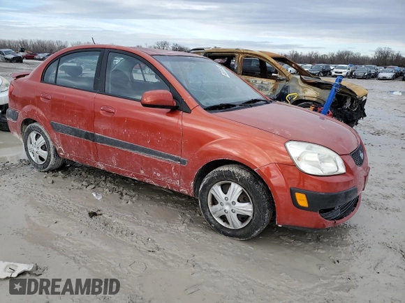 2008 Kia Rio LX with VIN KNADE123486315485, listed as a Copart auction lot 46528395 with 140,976 mi miles and Salvage Title. Bid and sale history available at DreamBid. Image 4.