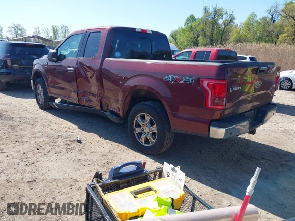 2015 Ford F-150 XLT with VIN 1FTEX1EP1FFC04227, listed as a IAAI auction lot 42048985 with 96,179 mi miles. Bid and sale history available at carsss.com. Image 3.