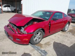 2013 Ford Mustang V6 with VIN 1ZVBP8AM9D5254770, listed as a IAAI auction lot 41828023 with 97,926 mi miles. Bid and sale history available at carsss.com. Image 17.