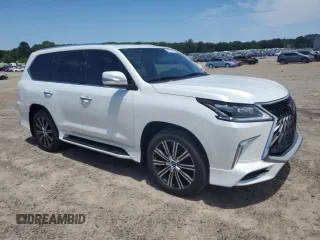 2020 Lexus LX 570 with VIN JTJDY7AX3L4320650, listed as a Copart auction lot 57576655 with 82,762 mi miles and Salvage title. Bid and sale history available at DreamBid. Image 4.