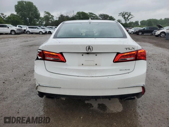 2020 Acura TLX Technology with VIN 19UUB3F46LA002150, listed as a Copart auction lot 59041975 with 106,890 mi miles and Salvage title. Bid and sale history available at DreamBid. Image 6.