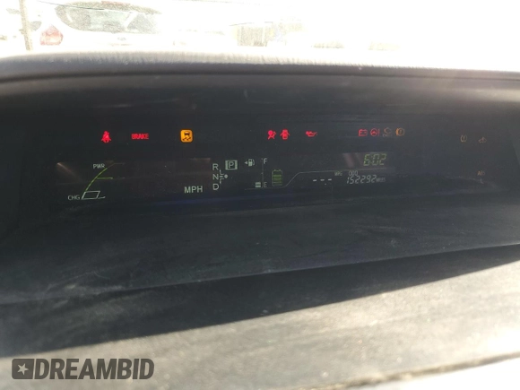 2012 Toyota Prius Two with VIN JTDZN3EU9C3115298, listed as a Copart auction lot 53465245 with 152,292 mi miles and Salvage Title. Bid and sale history available at DreamBid. Image 9.