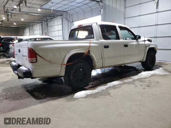 2004 Dodge Dakota Sport with VIN 1D7HL38K24S579283, listed as a Copart auction lot 83004224 with 0 mi miles and Salvage Title. Bid and sale history available at carsss.com. Image 3.